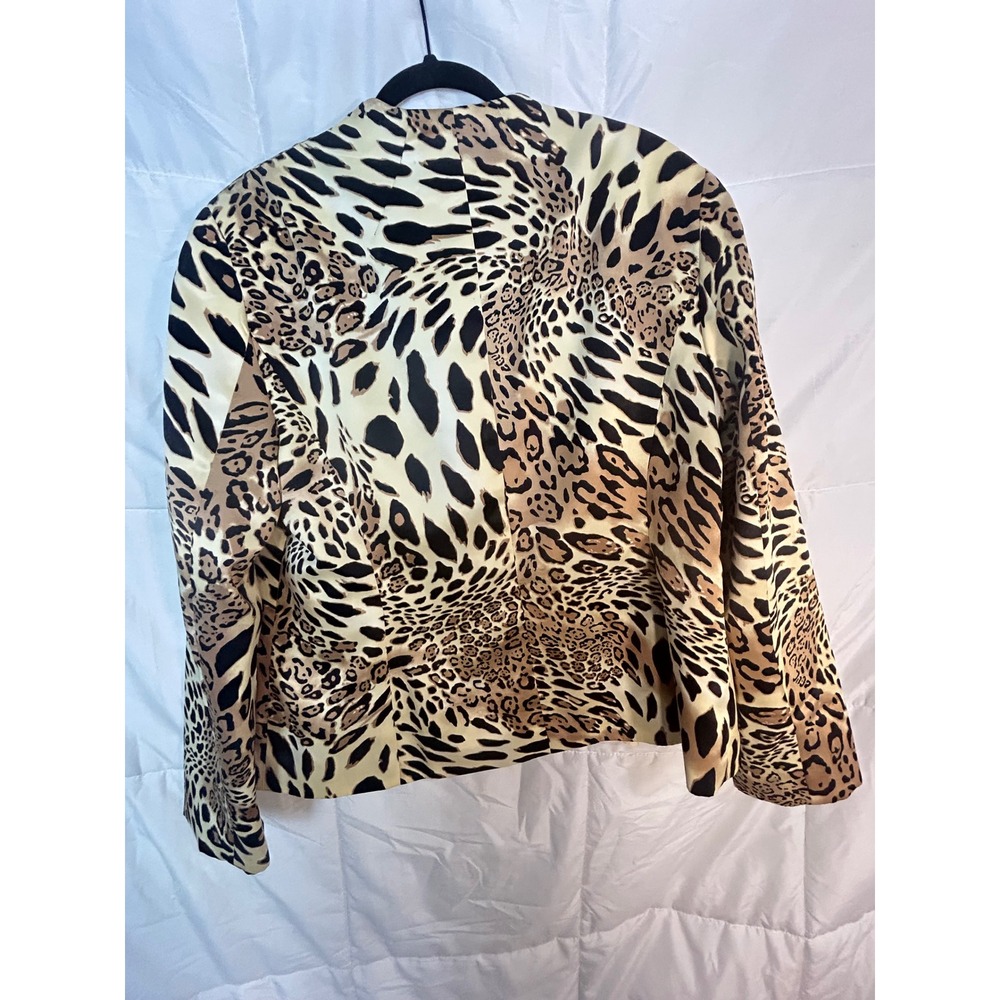 Isabella Suits Womens Blazer Jacket‎ Leopard Print Belted Size 18 - Picture 9 of 10